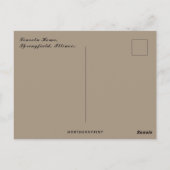 Lincoln Home Springfield Illinois ポストカード (裏面)