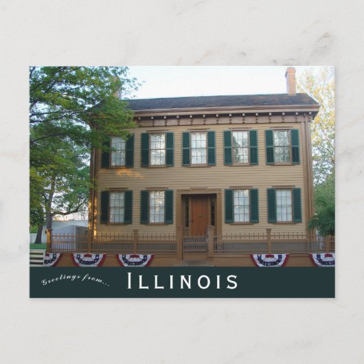 Lincoln Home Springfield Illinois ポストカード (正面)