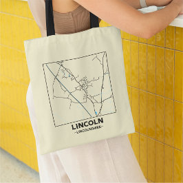 Lincoln, Lincolnshire City Map Tote Bag トートバッグ