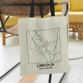 Lincoln, Lincolnshire City Map Tote Bag トートバッグ