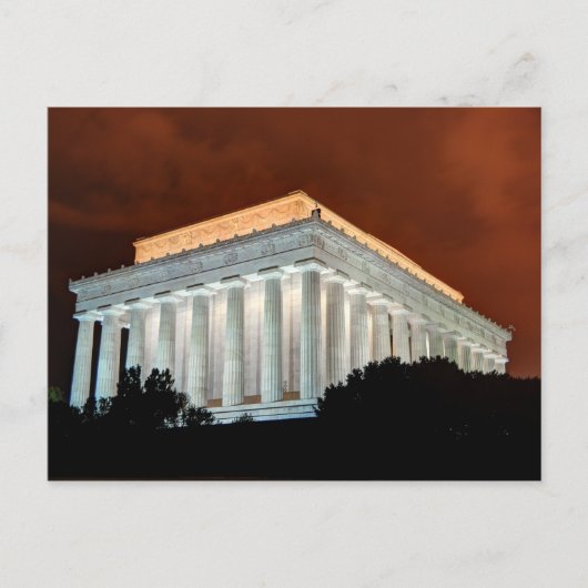 Lincoln Memorial at Night – ワシントンDC ポストカード (正面)