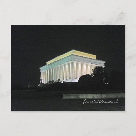 Lincoln Memorial at Night Washington DC ポストカード (正面)