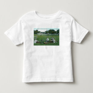 Lincoln ParkのテニスGroundsChicago、ILの眺め トドラーTシャツ