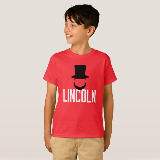 LINCOLN - Top Hat & Beard Tシャツ (正面フル)