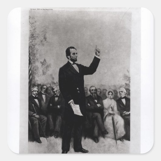 Lincoln's Address at Gettysburg, 1895 スクエアシール (正面)