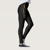 Linda gold Design Lettering Leggings レギンス (右)