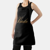 Linda gold Design Lettering Schürze エプロン (インサイチュ)