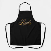 Linda gold Design Lettering Schürze エプロン (正面)