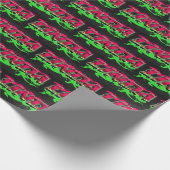 Linda Vorname Name Graffiti red green ラッピングペーパー (角)