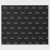 Linda white gold Handwriting Geschenkpapier ラッピングペーパー (フラット)
