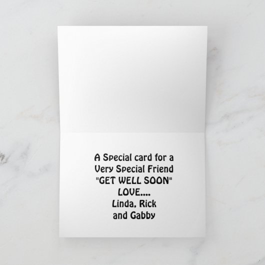 *LINDA'S* GET WELL CARD カード (内部)