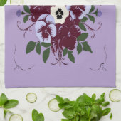 Linde de Cuisine Bouquet de Violettes Personnalisé キッチンタオル (折り畳み)