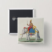 「L'Inde francaiseからのIndraかDevendra、…」の、英語 缶バッジ (正面&裏面)