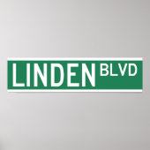 Linden Boulevard Sign ポスター (正面)