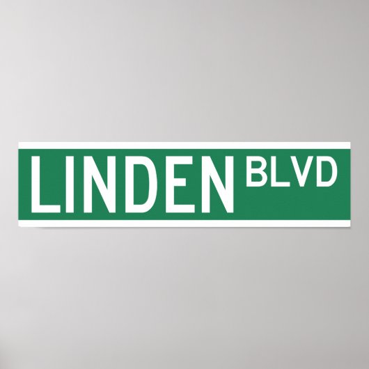 Linden Boulevard Sign ポスター (正面)