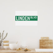 Linden Boulevard Sign ポスター (キッチン)