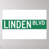 Linden Boulevard Sign ポスター (正面)