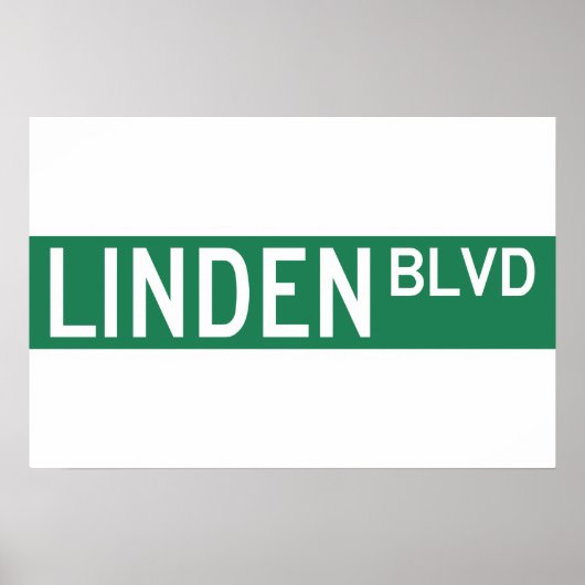 Linden Boulevard Sign ポスター (正面)
