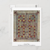 Lindisfarneの本のマスターによるカーペットページ ポストカード (正面/裏面)