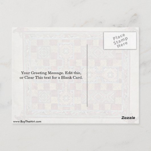 Lindisfarneの本のマスターによるカーペットページ ポストカード (裏面)