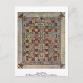 Lindisfarneの本のマスターによるカーペットページ ポストカード (正面)