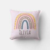 Lindo Arcoiris Boho Acuarela Multicolor  クッション (正面)