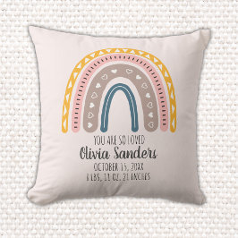 Lindo Arcoiris Boho Acuarela Multicolor  クッション