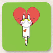 Lindo gatito aferrado al amor. Gato, cat, kitten. コースター (正面)