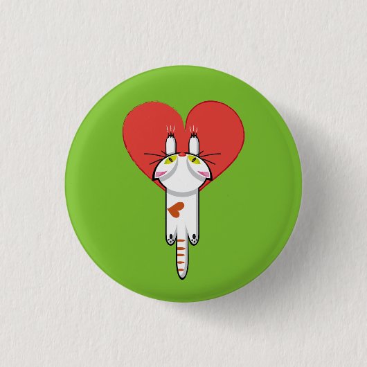 Lindo Gatito aferrado al amor. Gato, cat, kitten. 缶バッジ (正面)