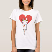 Lindo gatito aferrado al amor. Gato, cat, kitten. Tシャツ (正面)