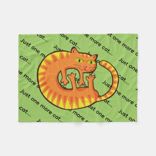 Lindo Gato フリースブランケット (正面(横))