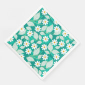 Lindos diseño de flores blancas y hojas (コーナー)