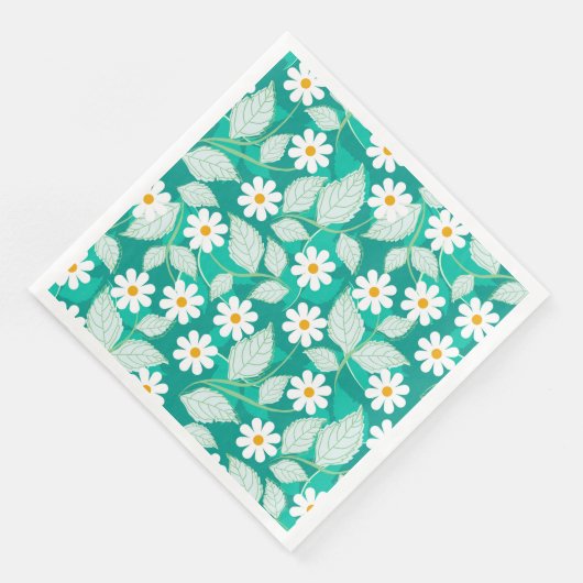 Lindos diseño de flores blancas y hojas (コーナー)