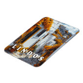 Lindos, Rhodes ：ギリシャヴィンテージ建築 マグネット (左側)