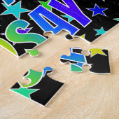 "LINDSAY"名、おもしろい"ハッピーバースデー" ジグソーパズル (側面)