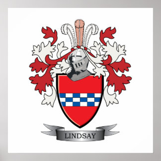 Lindsay Family Crest Coat of Arms ポスター