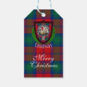 Lindsay Scottish Clan Tartan & Crest ギフトタグ (正面)