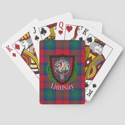 Lindsay Scottish Clan Tartan & Crest トランプ (裏面)