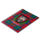 Lindsay Scottish Clan Tartan & Crest ノートブック (左側)