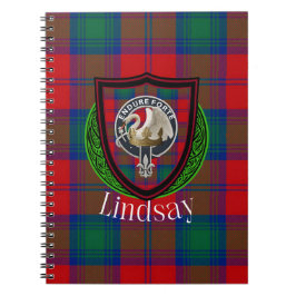 Lindsay Scottish Clan Tartan & Crest ノートブック