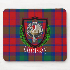 Lindsay Scottish Clan Tartan & Crest マウスパッド