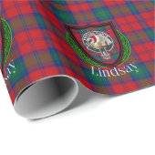 Lindsay Scottish Clan Tartan & Crest ラッピングペーパー (ロールコーナー)