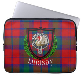 Lindsay Scottish Clan Tartan & Crest ラップトップスリーブ