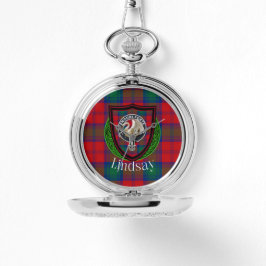 Lindsay Scottish Clan Tartan & Crest 腕時計
