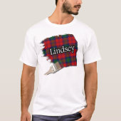 Lindseyの一族のリンジーのスコットランドのタータンチェックのペンキのワイシャツ Tシャツ (正面)