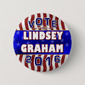 Lindseyグラハムの大統領2016年の選挙の共和党員 缶バッジ (正面)