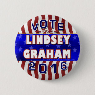 Lindseyグラハムの大統領2016年の選挙の共和党員 缶バッジ