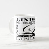 LINDSEY -カスタムなコーヒー・マグ コーヒーマグカップ (正面左)