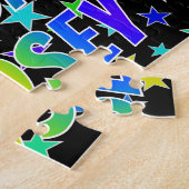 「LINDSEY」ファーストネーム、おもしろい「ハッピーバースデー」 ジグソーパズル (側面)