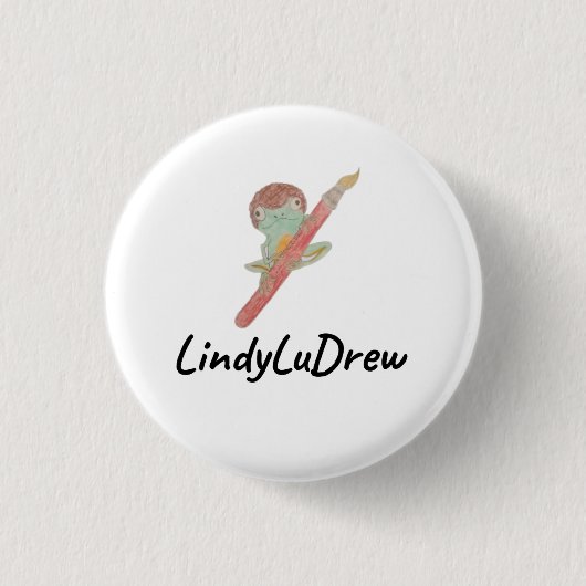 LinduLuDrewロゴボタン 缶バッジ (正面)